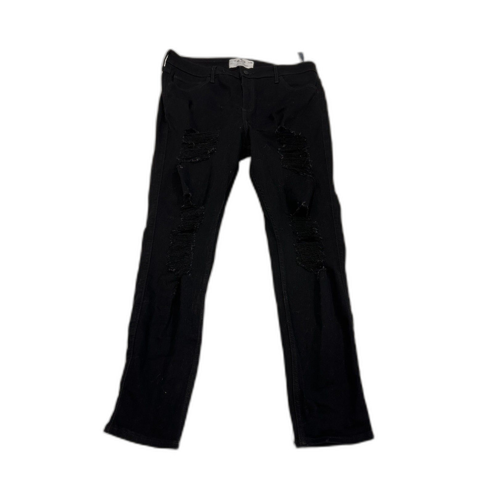 NWT Hollister Black Curvy High Rise Super Skinny Distressed Jeans Size 33S